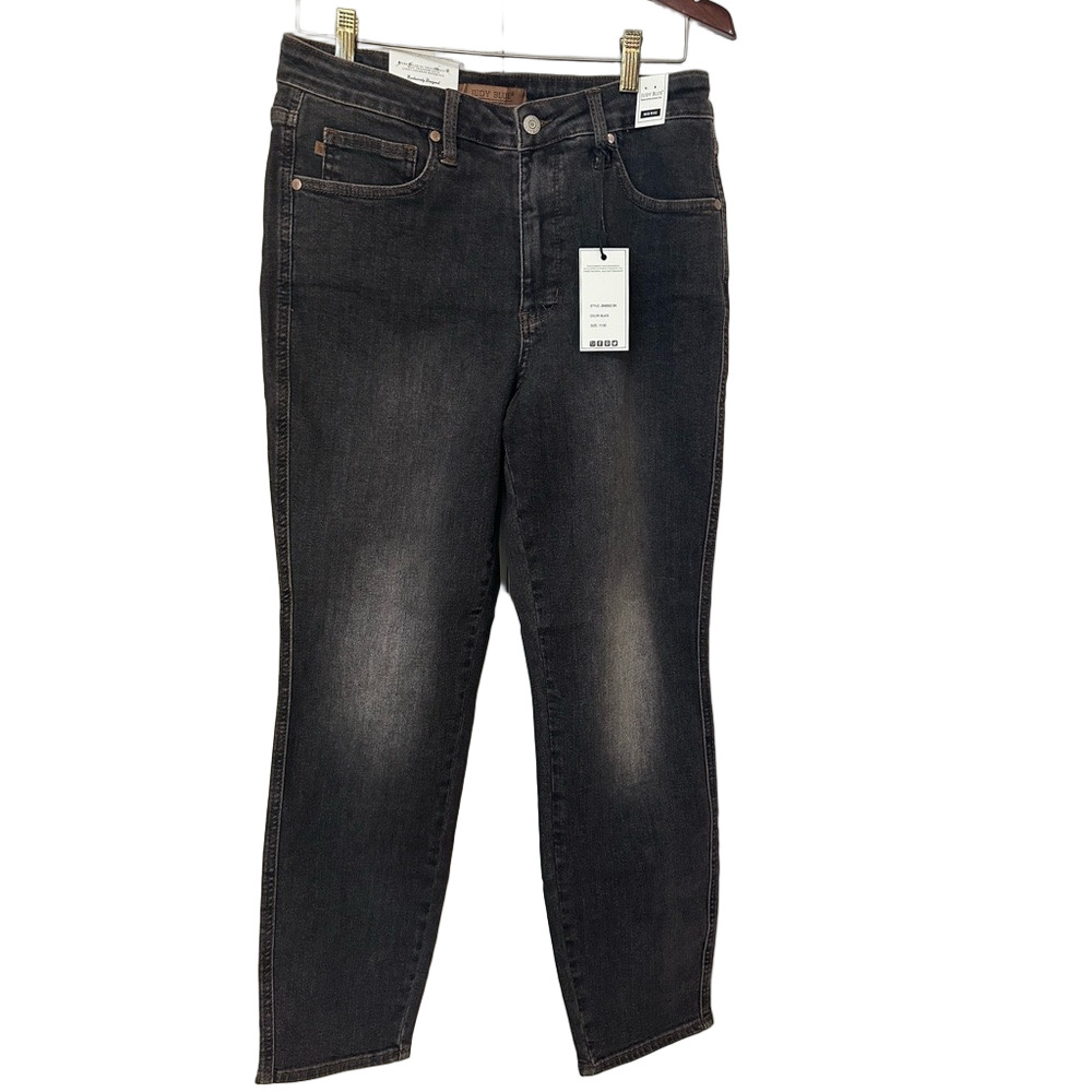 Judy Blue Women's Black Mid-Rise Slim Fit Denim Jeans 11/30 NWT